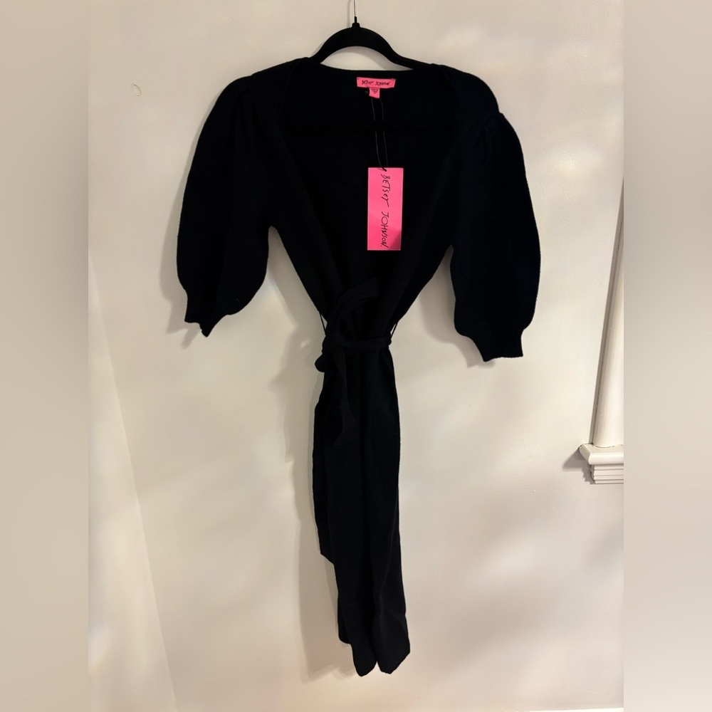 Betsey Johnson Midi Sweater Dress in Black NWT - Picture 5 of 10